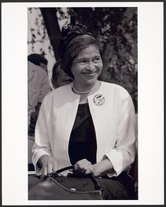photo: Rosa Parks smiling outdoors