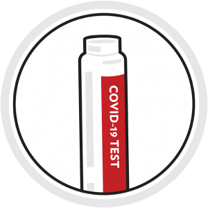 Illustration: testing vial with printed lettering on label 