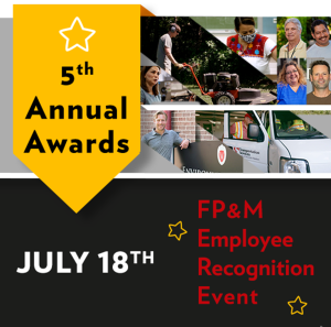 5th Annual Awards: JULY 18TH. FP&M Employee Recognition Event (text on illustration)