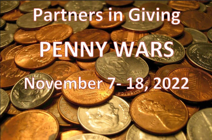 U.S. coins photo with overlaid text: "2022 PENNY WARS